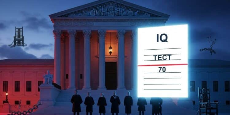 Peine de Mort : Le QI Fixe-t-il la Frontière entre Vie et Exécution ? - Viral Mag Débats intenses à la Cour suprême américaine à partir de quel QI un condamné doit il être considéré comme intellectuellement handicapé et donc protégé de la peine de mort Laffaire qui pourrait tout changer Viral Mag