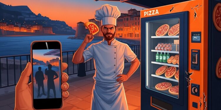 À Menton un artisan de la pizza excédé par les dégradations sur ses distributeurs publie des vidéos des auteurs pour alerter et protéger son commerce Une réaction courageuse face à linsécurité croissante   Viral Mag