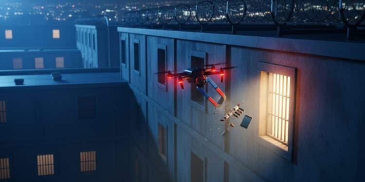 Prison de Villepinte : Drones Livrent Drogue et Armes en Cellule - Viral Mag Découvrez comment deux jeunes de 20 et 21 ans ont été condamnés à huit mois ferme pour avoir utilisé des drones afin de livrer drogue téléphones et armes blanches aux détenus de la maison darrêt de Villepinte Une affaire qui révèle lingéniosité criminelle high tech Viral Mag