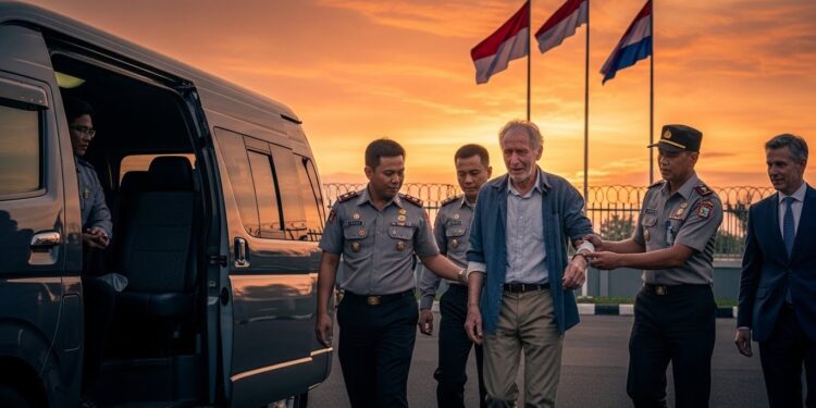 Rapatriement Surprise : Un Condamné à Mort Néerlandais Quitte l’Indonésie - Viral Mag Un Néerlandais de 74 ans condamné à mort pour trafic decstasy en 2008 quitte enfin la prison de Jakarta pour être rapatrié aux Pays Bas avec un compatriote Un accord humanitaire inédit Viral Mag