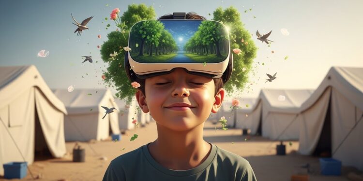 Découvrez comment la réalité virtuelle aide les enfants traumatisés de Gaza à retrouver sourire et sérénité au milieu du chaos Une initiative bouleversante qui change des vies en quelques séances   Viral Mag