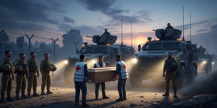 Retour Tragique d’un Otage Mort de Gaza en Israël - Viral Mag Israël récupère la dépouille dun otage via la Croix Rouge à Gaza Identification en cours Deux corps manquent encore après la trêve Détails exclusifs sur cet événement poignant Viral Mag