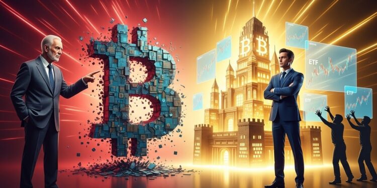 Découvrez le clash explosif entre Peter Schiff et Michael Saylor sur Bitcoin Alors que les ETF explosent et que les institutions achètent est ce la fin ou un nouveau départ pour la crypto  Analyse approfondie   Viral Mag