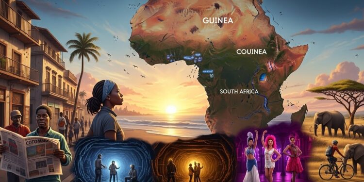 Sélection Afrique : Drames et Espoirs du Continent - Viral Mag Découvrez les histoires poignantes dAfrique subsaharienne tentative de coup dÉtat au Bénin exode des jeunes Guinéens mineurs clandestins en Afrique du Sud nuits extravagantes à Lagos et coexistence avec les éléphants au Zimbabwe Viral Mag