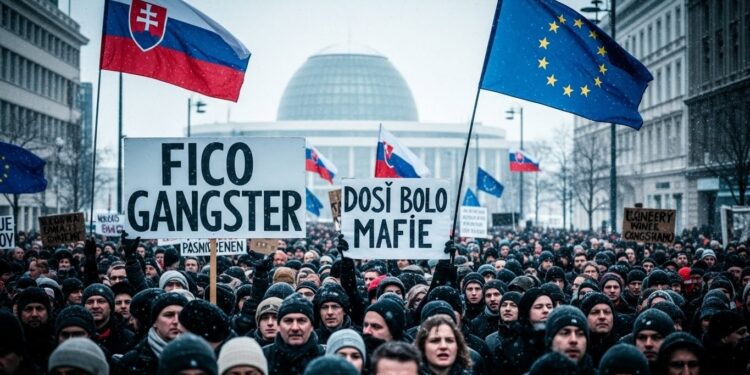 Slovaquie : Nouvelle Manifestation Massive Contre les Réformes Controversées - Viral Mag Découvrez les détails de la grande manifestation à Bratislava contre la suppression du bureau des lanceurs dalerte et les amendements au code pénal perçus comme une menace pour lÉtat de droit en Slovaquie Viral Mag