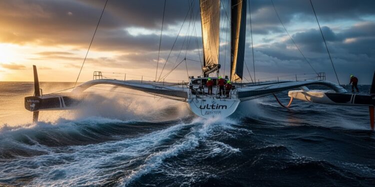 Sodebo Ultim 3 : Le Départ Imminent Pour Le Record Du Monde - Viral Mag Découvrez comment Thomas Coville et son équipage sur Sodebo Ultim 3 sapprêtent à défier le Trophée Jules Verne Code vert activé le départ est prévu cette nuit pour un tour du monde à la voile épique Viral Mag