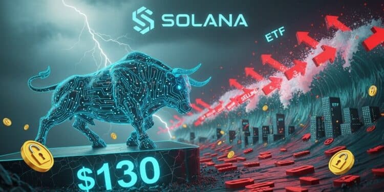 Solana Défend les 130 $ dans un Combat Épique - Viral Mag Solana oscille autour de 133 $ alors que les ETF absorbent massivement le token pendant que les unlocks déversent des millions de SOL Les bulls tiennent ils le choc face à la pression vendeuse Analyse complète Viral Mag
