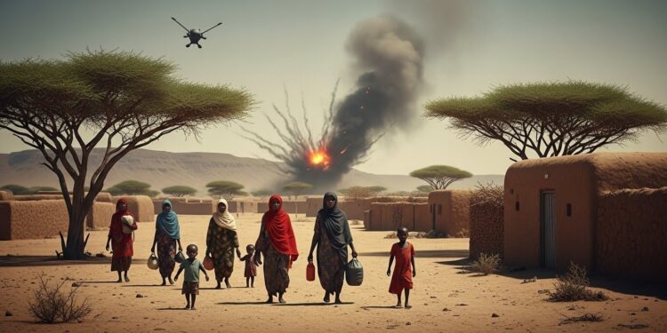 Soudan : Huit Femmes Tuées par une Frappe de Drone - Viral Mag Découvrez le drame au Soudan où huit femmes ont été tuées par une frappe de drone près de Kadougli Une guerre impitoyable qui plonge des régions entières dans la famine et le chaos humanitaire Viral Mag