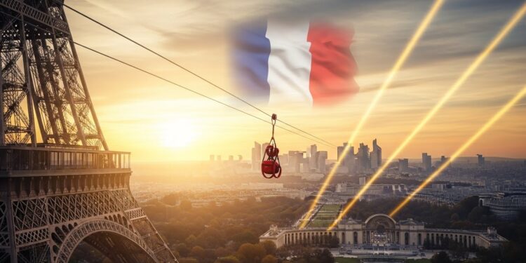 Découvrez le saut incroyable de Santa en tyrolienne depuis la Tour Eiffel pour le Téléthon 2025  Un geste fort un don géant et une émotion à couper le souffle pour la recherche   Viral Mag