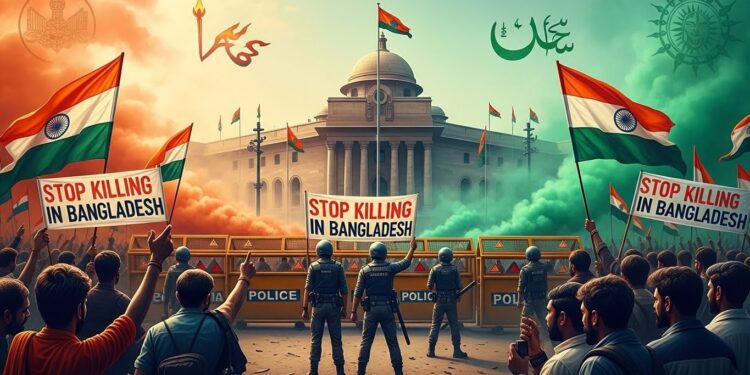 Le Bangladesh convoque un diplomate indien après le lynchage dun ouvrier hindou Manifestations violentes à New Delhi et détérioration des relations bilatérales depuis la chute de Sheikh Hasina   Viral Mag