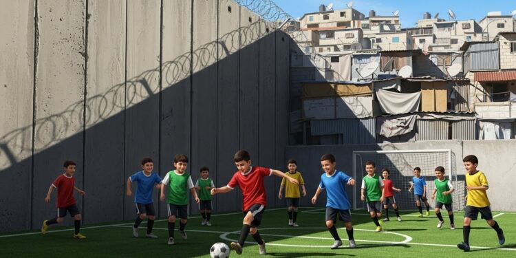 Découvrez lhistoire poignante dun terrain de football dans le camp de réfugiés dAïda menacé par une démolition israélienne Un espace vital pour des centaines denfants palestiniens qui y trouvent espoir et rêves   Viral Mag