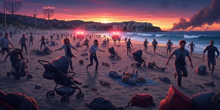 Tragédie à Bondi : Fusillade Meurtrière Lors de Célébrations de Hanouka - Viral Mag Une fusillade sur la plage de Bondi à Sydney a fait neuf morts et plusieurs blessés lors dune fête juive de Hanouka Découvrez les détails choquants de cette attaque et les réactions immédiates Viral Mag