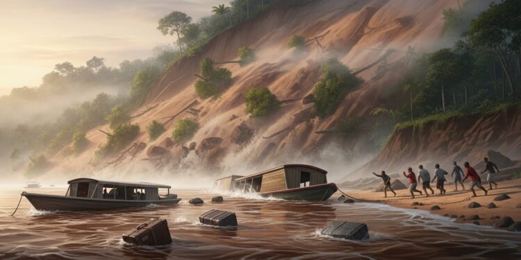 Drame fluvial en Amazonie péruvienne  12 morts dont 3 enfants et une trentaine de disparus après quun glissement de terrain a enseveli deux embarcations Les recherches se poursuivent dans des conditions extrêmes   Viral Mag