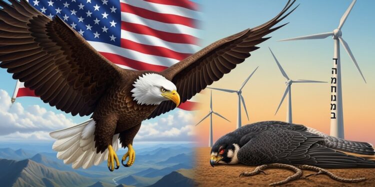 Découvrez comment Donald Trump a partagé une photo dun faucon mort en Israël en la prenant pour un aigle américain relançant le débat sur les éoliennes et la biodiversité Une erreur qui fait sourire mais soulève des questions sérieuses   Viral Mag