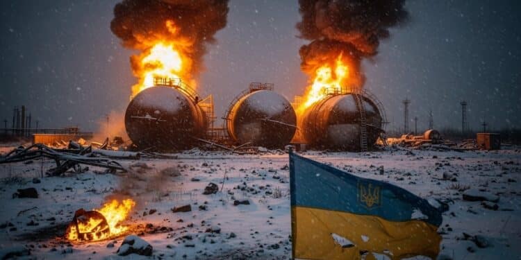 Ukraine : Un Hiver Glacial et Impitoyable en 2025-2026 - Viral Mag Détruit par les frappes russes le réseau gazier ukrainien plonge le pays dans un hiver bien plus rude que les précédents Production effondrée importations massives réparations impossibles la population paie le prix fort Viral Mag