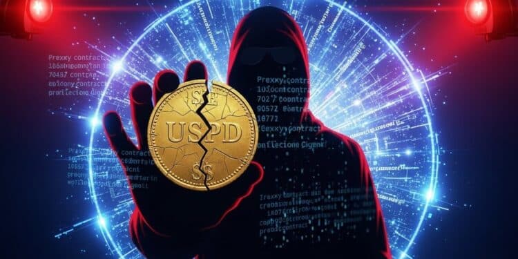 USPD : 1 Million Volatilisé par un Piratage Invisible - Viral Mag Découvrez comment un pirate a pris le contrôle du stablecoin USPD il y a trois mois sans que personne ne sen rende compte avant de vider 1 million de dollars Une attaque dune rare sophistication qui secoue la DeFi Viral Mag