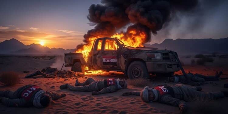 Yémen : Attaque de Drone Tue Trois Séparatistes du Sud - Viral Mag Une frappe de drone attribuée aux islamistes a tué trois combattants du Conseil de transition du Sud au Yémen Tensions explosives dans la coalition anti Houthis vers une nouvelle guerre interne Viral Mag