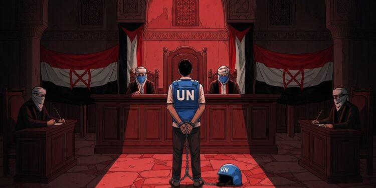 Yémen : L’ONU Condamne les Procès Houthis d’Otages Humanitaires - Viral Mag LONU dénonce avec force le renvoi devant un tribunal houthi de dizaines demployés yéménites détenus arbitrairement Espionnage répression violations graves décryptage complet dune crise qui saggrave Viral Mag