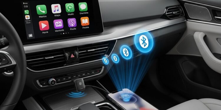 Découvrez cet adaptateur CarPlay sans fil à petit prix qui transforme votre voiture en espace connecté sans câbles Installation facile reconnexion automatique  le confort quotidien à portée de main pour moins de 25 euros   Viral Mag