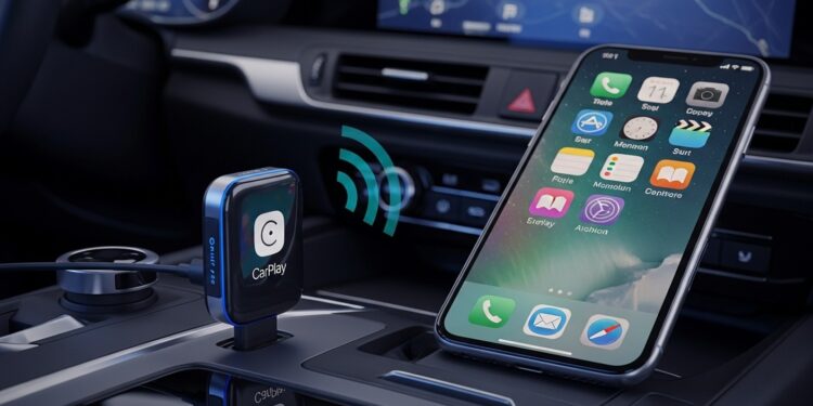 Découvrez comment un mini adaptateur à moins de 23 € transforme votre conduite en supprimant définitivement le câble USB pour CarPlay Installation ultra simple connexion automatique et compatibilité large   Viral Mag