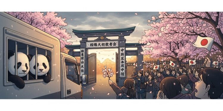 Adieux Émouvants aux Pandas de Tokyo Retour en Chine - Viral Mag Des centaines de fans ont dit au revoir aux pandas jumeaux du zoo dUeno à Tokyo avant leur retour en Chine marquant la fin dune ère symbolique entre le Japon et la Chine sur fond de tensions diplomatiques Viral Mag