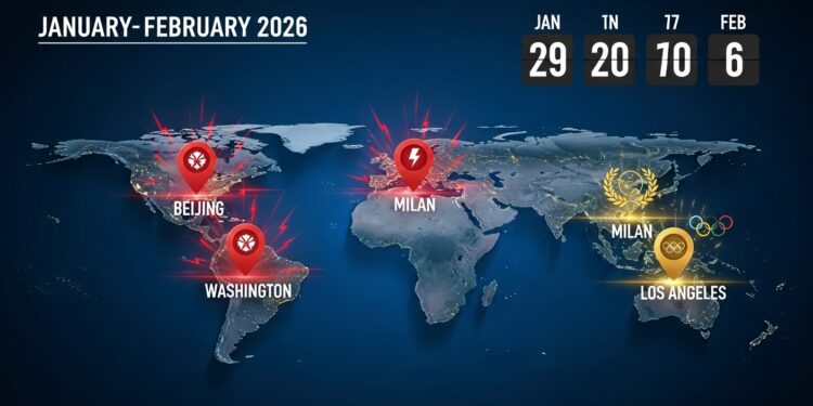 Découvrez lagenda mondial brûlant du 29 janvier au 6 février 2026  visites diplomatiques majeures Grammys JO dhiver risques de shutdown US et annonces choc de Trump Évènements à ne pas manquer   Viral Mag