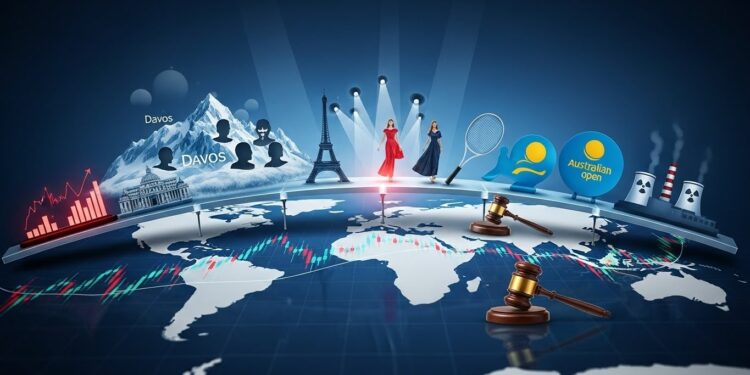 Découvrez lagenda international complet du 19 janvier au 18 février 2026  Forum de Davos procès politiques résultats économiques mode masculine sport et tensions géopolitiques majeures   Viral Mag