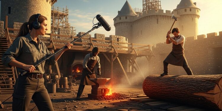 À Guédelon Mylène Pardoën archéologue sonore enregistre les gestes médiévaux authentiques pour redonner vie aux paysages sonores oubliés du passé Une plongée fascinante dans lhistoire par louïe   Viral Mag