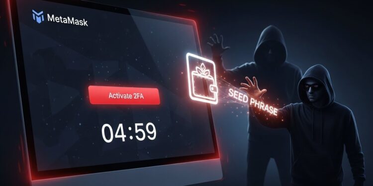 Découvrez la nouvelle arnaque phishing qui cible les utilisateurs MetaMask avec un faux 2FA Apprenez à repérer les pièges et protéger votre seed phrase avant quil ne soit trop tard   Viral Mag