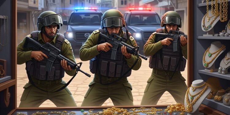 En Cisjordanie trois individus déguisés en soldats israéliens ont braqué une bijouterie à Dahariya Lopération audacieuse sest soldée par leur arrestation rapide Détails dun cambriolage déguisé qui secoue la région   Viral Mag