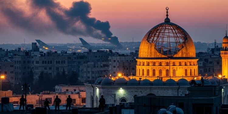 Attaque à Damas : Roquettes Sur Une Mosquée Près De L’aéroport Militaire - Viral Mag Damas frappée par trois roquettes dans le quartier Mazzé une mosquée endommagée un bâtiment des télécommunications touché Aucun blessé mais tensions persistantes dans la capitale syrienne sous nouveau régime Viral Mag