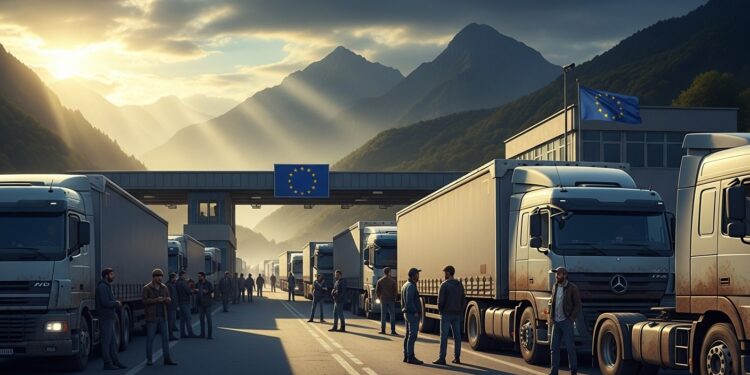 Les routiers macédoniens et monténégrins lèvent leur blocage frontalier après lannonce dune nouvelle stratégie migratoire UE permettant plus de jours en Schengen pour les chauffeurs   Viral Mag