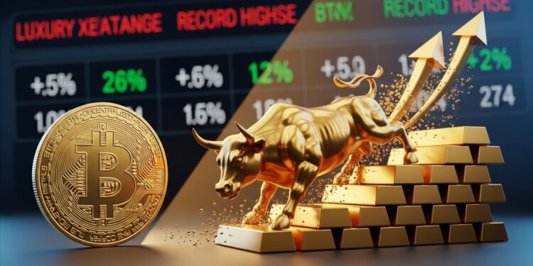 Bitcoin en Retrait Face aux Records des Actions et à l’Or - Viral Mag Bitcoin recule à 87700 $ tandis que les indices boursiers atteignent des sommets historiques et que lor poursuit son ascension fulgurante vers 5080 $ Analyse de cette divergence surprenante sur les marchés Viral Mag