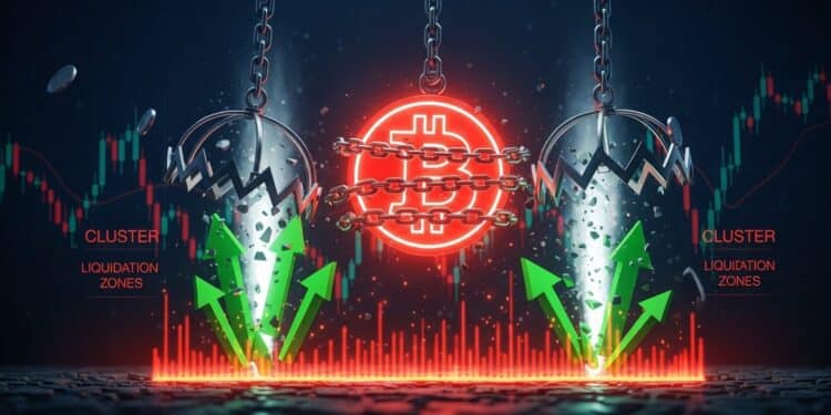Les shorts sur Bitcoin saccumulent dangereusement alors que le BTC approche une zone critique de liquidation Analyse des heatmaps et potentiel dun violent short squeeze en 2026   Viral Mag