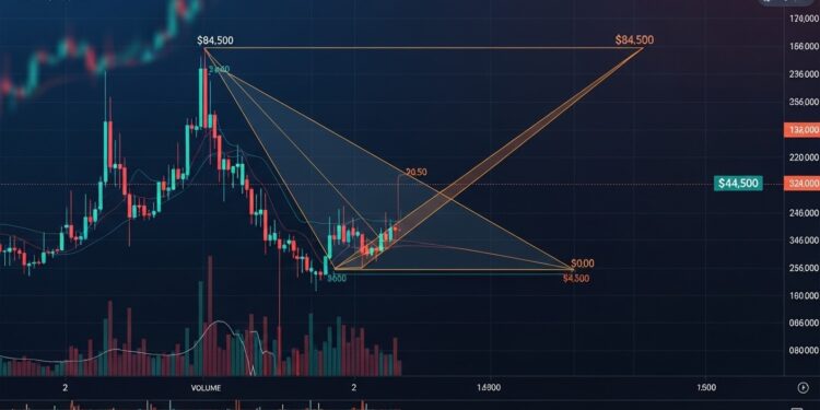 Bitcoin forme un triangle à un support clé avec volume en baisse Analyse technique complète  cassure haussière possible vers résistance canal ou risque baissier Détails et prévisions 2026   Viral Mag