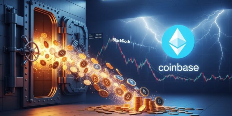 Découvrez pourquoi BlackRock a déplacé 359 millions de dollars en BTC et ETH vers Coinbase lors dune baisse des prix et des sorties massives des ETF crypto Analyse complète des implications pour le marché   Viral Mag