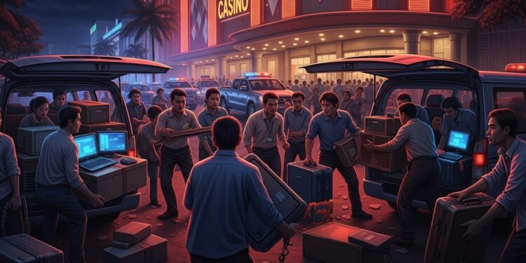 À Sihanoukville des centaines de travailleurs fuient les centres de cyberescroqueries suite à larrestation dune figure clé Le gouvernement cambodgien durcit sa répression mais les doutes persistent sur lefficacité réelle de ces opérations   Viral Mag