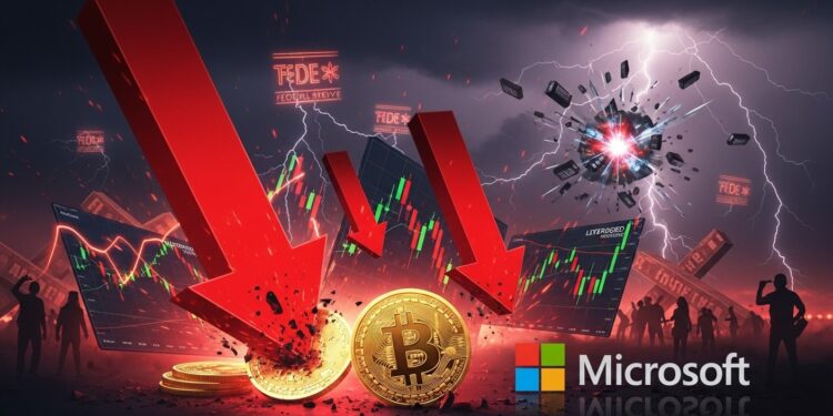 Le marché crypto seffondre  17 milliard $ liquidés en 24h Bitcoin à 81k$ Fed hawkish tarifs US et choc Microsoft expliquent ce crash violent Analyse complète   Viral Mag