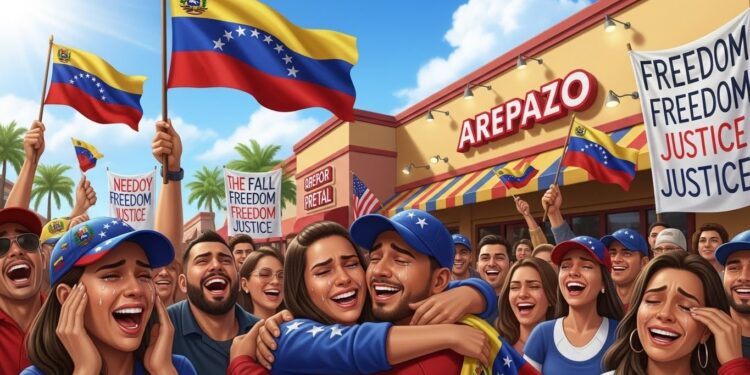 Chute De Maduro : Joie Immense Des Vénézuéliens En Floride - Viral Mag Découvrez les célébrations émouvantes à Doral la petite Caracas en Floride où des centaines de Vénézuéliens exultent après la capture de Nicolas Maduro annoncée par Donald Trump Espoir dun avenir meilleur pour le Venezuela Viral Mag