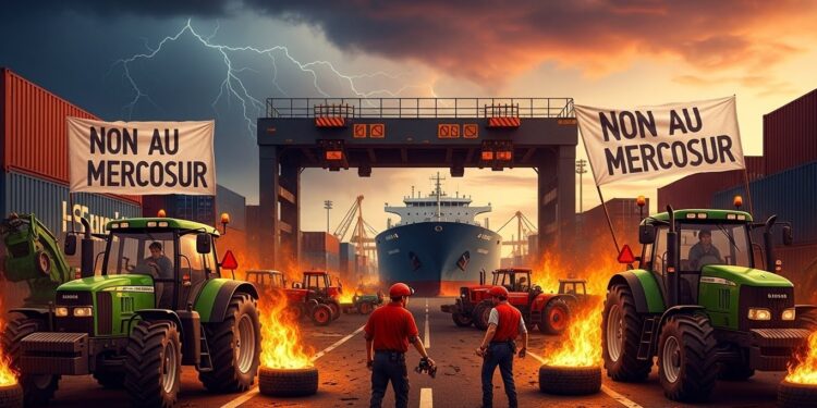 Colère Agricole : Ports Bloqués Contre l’Accord UE-Mercosur - Viral Mag Les agriculteurs français intensifient leurs actions contre laccord UE Mercosur en bloquant ports et autoroutes Décryptage des manifestations et enjeux avant la signature imminente Viral Mag