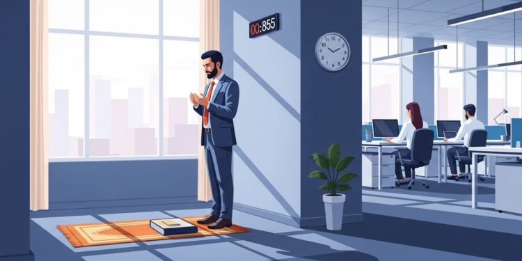 Découvrez comment les musulmans salariés en France organisent leurs cinq prières quotidiennes malgré les contraintes professionnelles Témoignages et astuces pratiques pour une pratique spirituelle sereine au bureau   Viral Mag