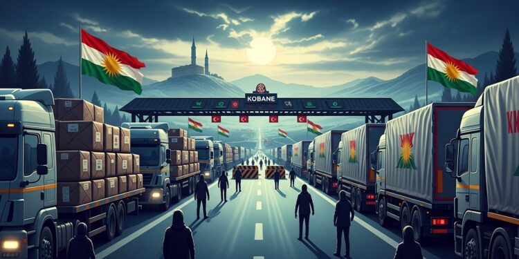 Un convoi humanitaire vers Kobané ville kurde assiégée en Syrie reste bloqué à la frontière turque malgré un accord Damas Kurdes Urgence humanitaire et tensions régionales expliquées   Viral Mag