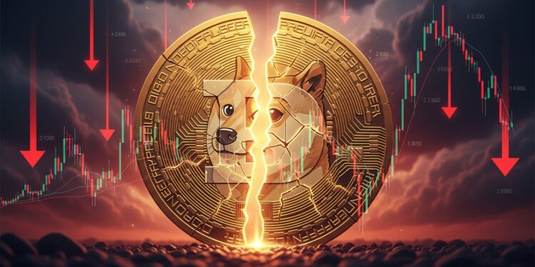 Dogecoin forme un double top baissier et voit son open interest chuter fortement Analyse technique et on chain  le meme coin risque t il un crash imminent  Décryptage complet   Viral Mag