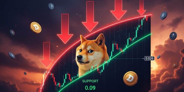 Découvrez pourquoi le Dogecoin peine sous ses résistances clés en janvier 2026 Analyse technique détaillée du canal descendant et perspectives baissières vers 009 $ Restez informé sur lévolution de ce meme coin emblématique   Viral Mag