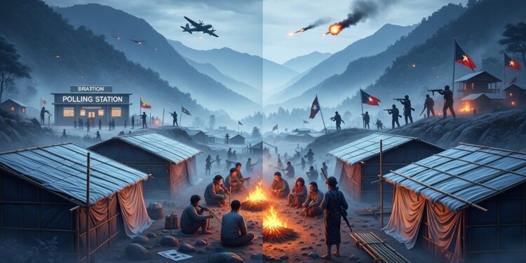 Dans la circonscription de Pekon en Birmanie la guerre civile empêche un scrutin complet Découvrez comment la junte militaire tente dorganiser des élections contestées au cœur dun pays fracturé par les conflits et la répression   Viral Mag