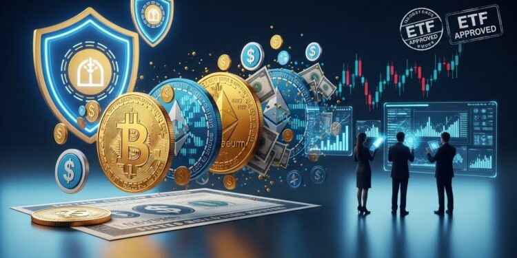 ETFs et Stablecoins : L’Explosion de l’Adoption Crypto en 2026 - Viral Mag Les ETFs stablecoins et tokenisation préparent 2026 comme lannée charnière de ladoption massive des cryptomonnaies par les institutions et le grand public Analyse des facteurs clés Viral Mag