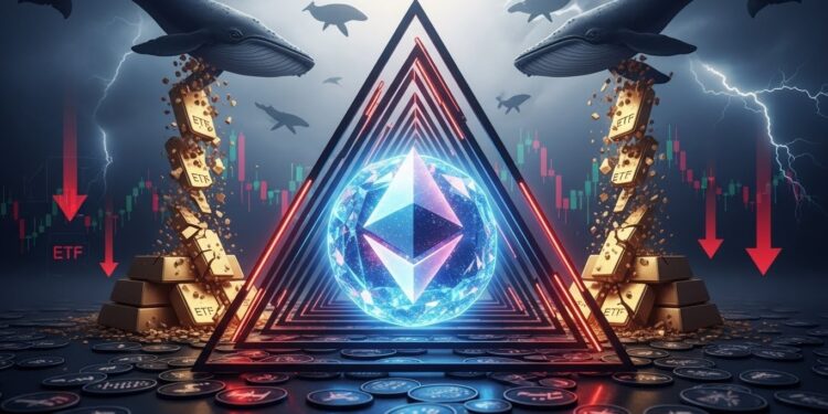 Le prix dEthereum forme un triangle symétrique inquiétant tandis que les whales vendent massivement Analyse technique et facteurs fondamentaux expliquent pourquoi la chute pourrait saccélérer en 2026   Viral Mag
