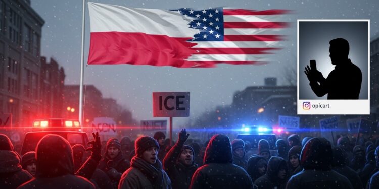 Un eurodéputé polonais du PiS provoque lindignation en applaudissant les tirs mortels dagents ICE sur des citoyens américains lors de manifestations à Minneapolis Réactions vives en Pologne et à létranger   Viral Mag