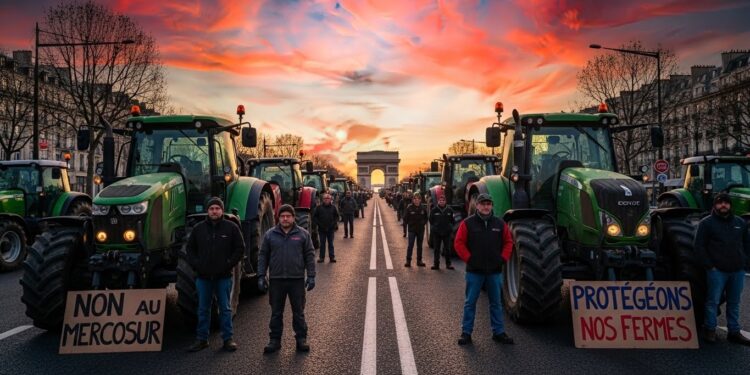 Les agriculteurs français intensifient leur mobilisation contre laccord Mercosur malgré le veto français Blocages tracteurs sur le périphérique et arrestations  découvrez les derniers développements   Viral Mag