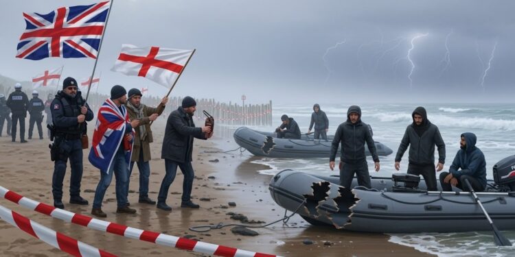 La France bannit dix activistes britanniques dextrême droite pour leurs actions violentes contre migrants sur les côtes nord visant small boats et propagande anti immigration Décision ferme face aux troubles à lordre public   Viral Mag